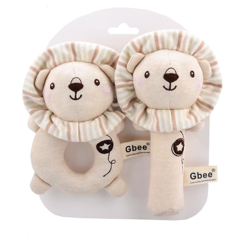 Gbee Plush Animal Baby Rattle - Infant Soothing & Education Toy