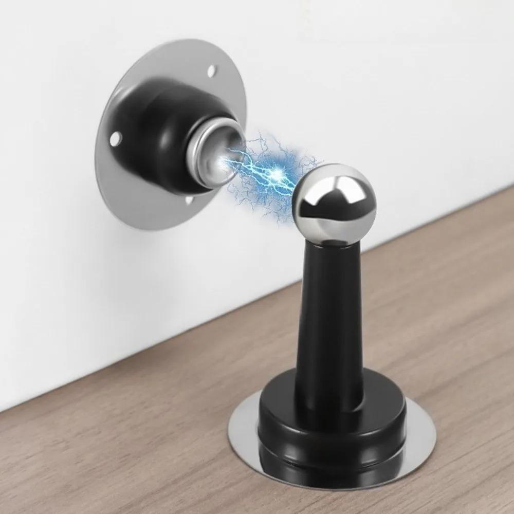 1PC Stainless Steel Magnetic Door Stopper Heavy Duty Floor Wall Mount Door Draft Stopper Hardware Home Improvement Door Holder