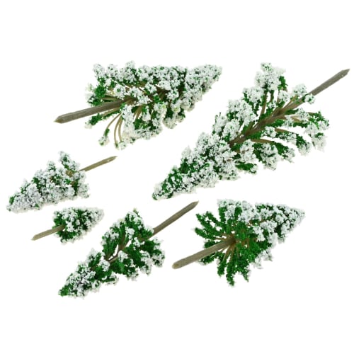 Yetaha Miniature Pine Trees, Snowy, Model Trees, Railway Model, Architectural Model Materials, Miniature Garden Scenery Collection, Set of 12, 5-15cm