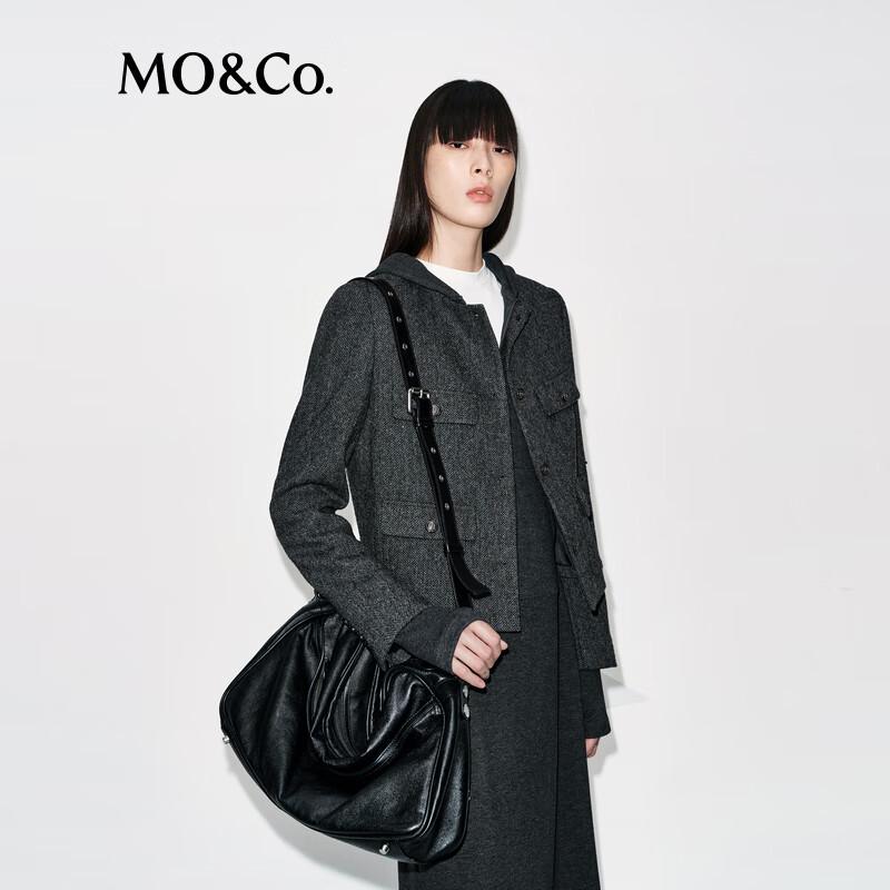 MO&Co. Women's Hooded 100% Wool Sweater