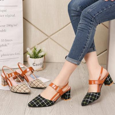 Mode 2024 Neue Klassische Schuhe Damen Pumps Dicke Absätze Schuhe Knöchelriemen Gitter Damen Stiletto Schnallenschuhe Sommermode Schuhe