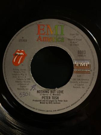 

7inch Record PETER TOSH Nothing But Love 8083 EMI America 1981 Canada Reggae Ska Dub Used