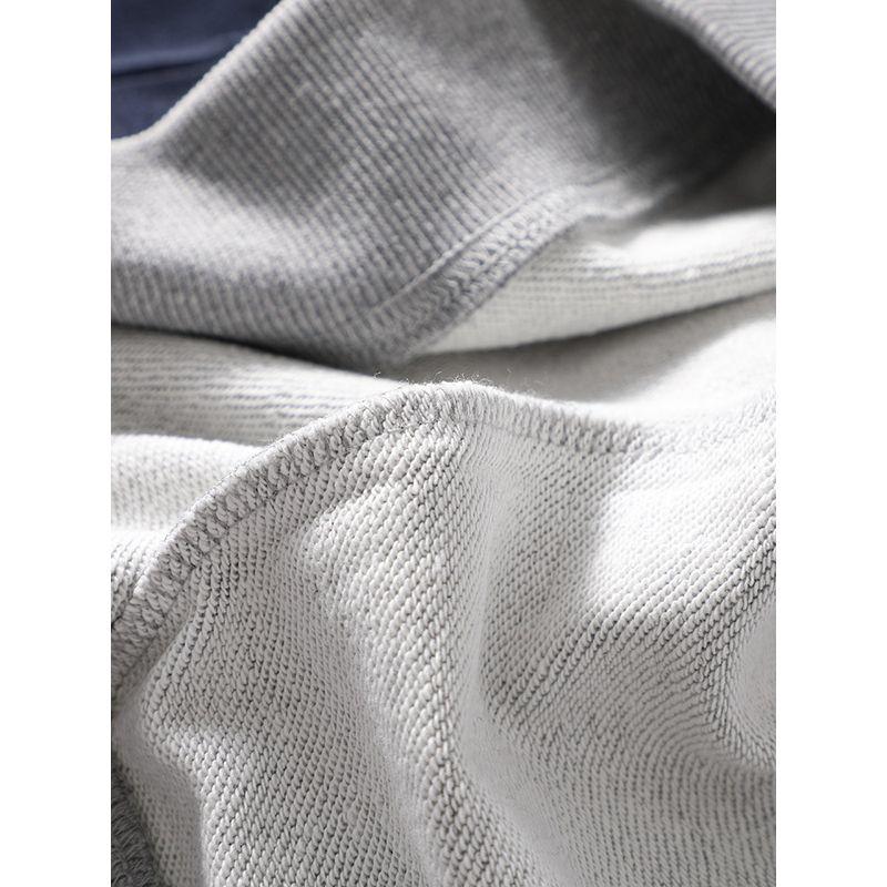 Contrast Color Raglan Terry Spring and Autumn Export Casual Embroidery