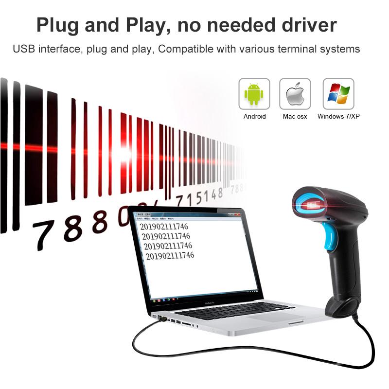 Wired Wireless Omni-directional Scanning Bluetooth Bar Code Reader 1D 2D Barcode ScannerFor Supermarket Logistics Product