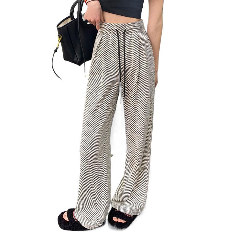 Chic Zebra Print Pleated Wide-Leg Pants - Women's Casual Spring/Summer Floor-Length Style
