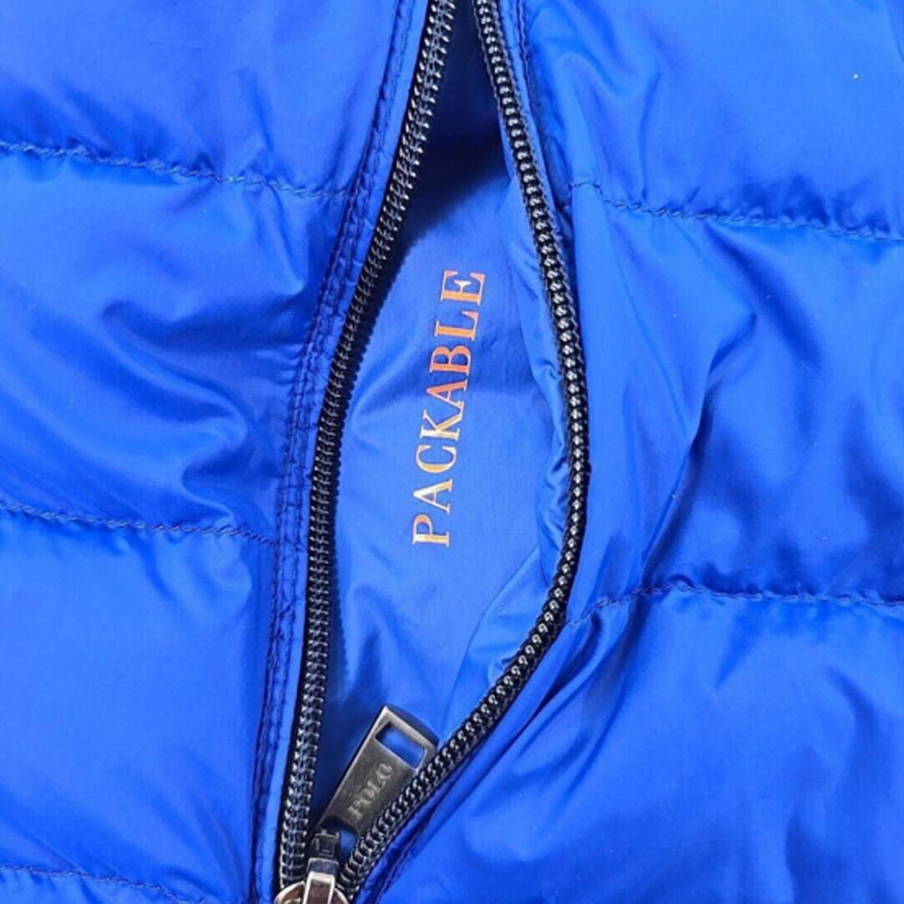 Polo Ralph Lauren Όρθιος Γιακάς Λογότυπο Κεντημένο Αμάνικο Αμάνικο Μπουφάν Πουπουλένιο Ανδρικό γιλέκο Μπλε MNPOOTW1N220060-400