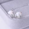 6MM Opal Earrings for Women Sterling Silver Plated Opal Stud Earrings Elegant Gift