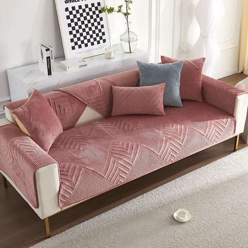 

Диванная подушка Four Seasons Универсальная нескользящая подушка Nordic Простой чехол для дивана Универсальный универсальный чехол Чехол на заднюю подушку Полотенце 70*70cm