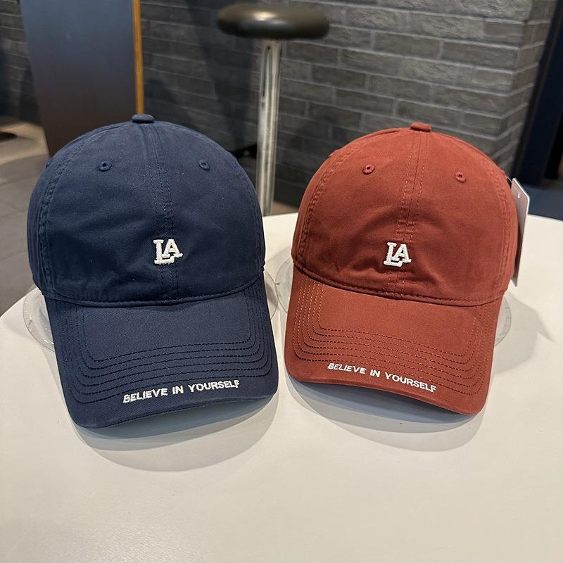 Small letter embroidery simple versatile soft top baseball cap children casual fashion cap men