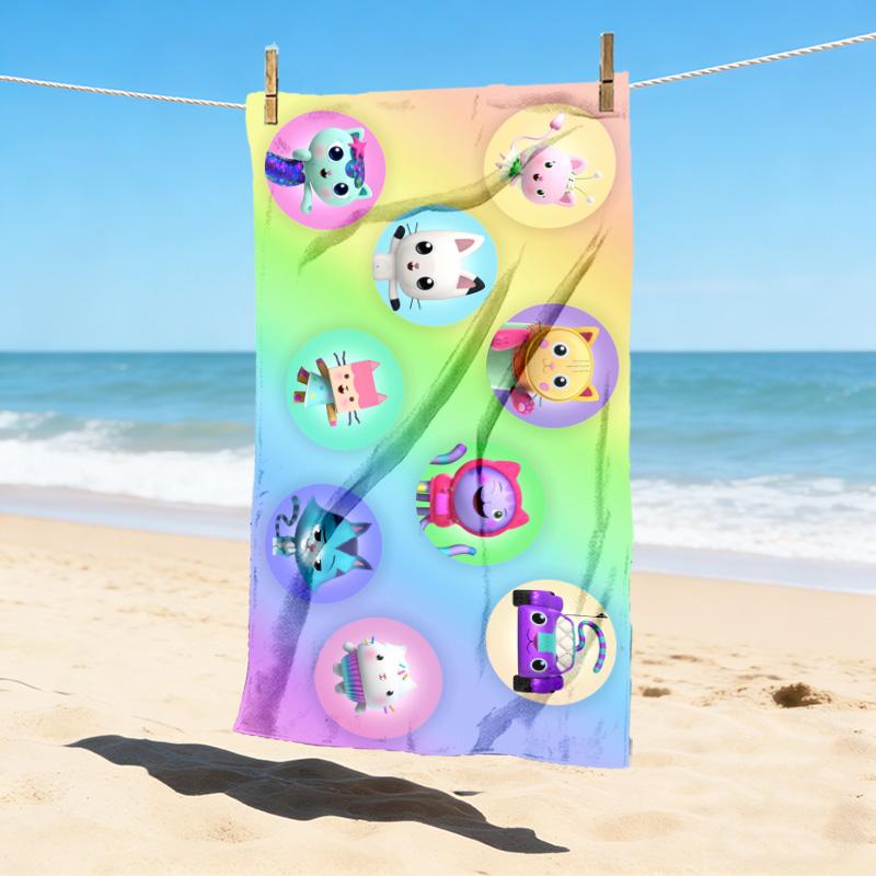 Colorful Cats Stylish Digital Printing Beach Towel Quick Drying Absorbent Blanket For Beach Pool Gym Travel Christmas Gift C9211906