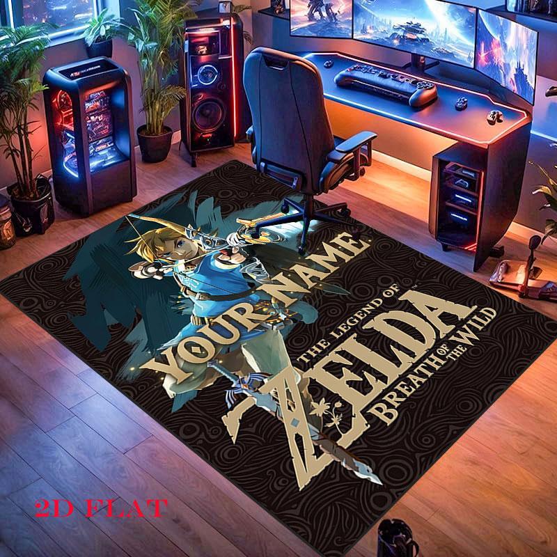 Custom Legend Zelda Carpet Rug for Living Room Bedroom Home Sofa Decoration,Kids play Nonslip Floor Mat