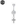 Titanium G23 Alloy Fashion Cross Navel Piercing Ring