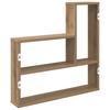 Wall Shelf Artisan Oak 60 x 11 x 60 cm Engineered Wood