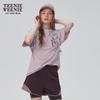 Teenie Weenie Bear Embroidered Round Neck Short Sleeve T-shirt