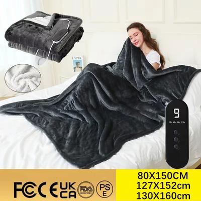 80*150Cm/130*160Cm Washable Electric Blanket Smart Thermostat Flannel & Lambskin Nap Heating Blanket Warm Body Blanket