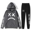 Autumn Winter Lil Peep "The Peep Show" Graphic Printed Hoodies Sweatpants Set Fashionable Casual Warm Sports Long Sleeved Pants Men's Sport Wear