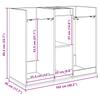 Golfschrank Massiv Räuchereiche 102 x 45 x 85,5 cm