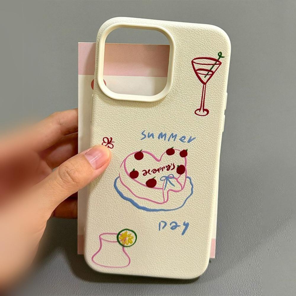Phone Case for iPhone 11 13 XR XS Max Case iPhone 12 14 15 16 Pro Max 12 Pro 15 Plus Leather Painted Waterproof Drop-proof and Wear-resistant Cartoon