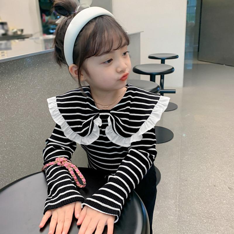 Girls Cute Doll Collar Bottoming Shirt