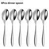 6/16/20/24Pcs Sliver Tableware Stainless Steel 304 Cutlery Set Western Knife Fork Spoon Mirror Dinner Set  Elegant Flatware