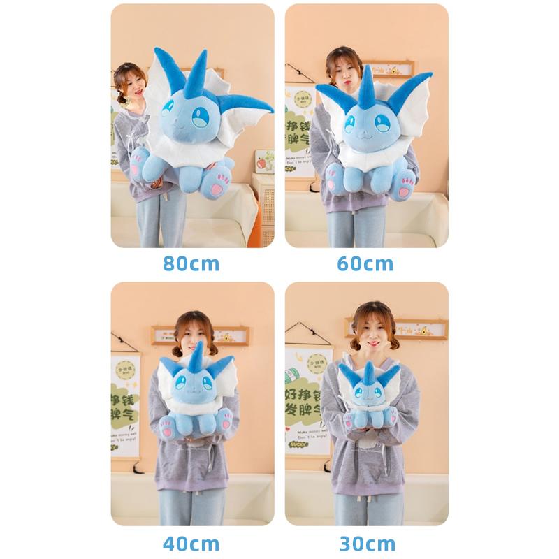 30 80cm Vaporeon Plush Toy Cute Stuffed Animal Pillow Ornament Gift for Kids