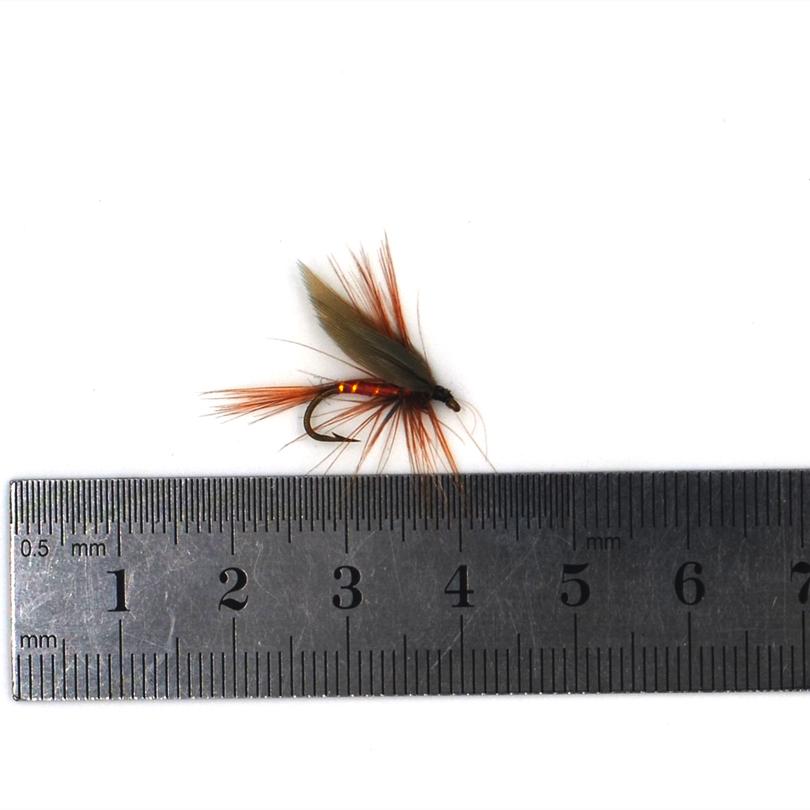 MNFT 10PCS Peacock Wings May Fly Trout Fishing Flies 12# Barbed Hooks Fishing Lure