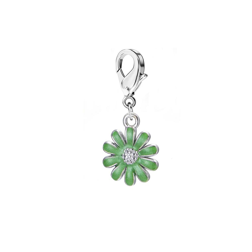 1pc Enamel Flower Charms for Jewelry Making Stainless Steel Gold Pendant for Earring Necklace Bracelet Accessories