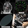 RORIOS Men's Watch Date Display Luminous Quartz Watch Popular Wristwatch 30M Waterproof Stylish Casual Business Job Hunting Watch for Man Gift Silver