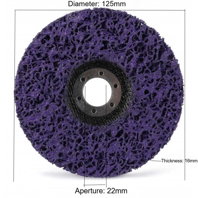 1PC 100 115 125mm Abrasive Strip Disc for Angle Grinder Paint Rust Removal Coral Poly Wheel