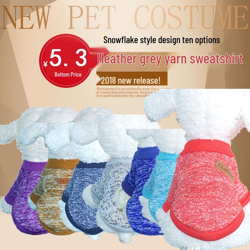 Fashion Wool Sweater Hoodie for Pets – Teddy Dog & Cat Apparel for Spring, Autumn & Winter