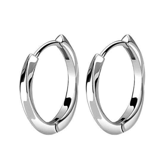 1 Pair Small Huggie Earrings Smoothly Polished Alloy Unisex Solid Color Earrings Lightweight Casual Hoop Earrings for Dating Commuting Party