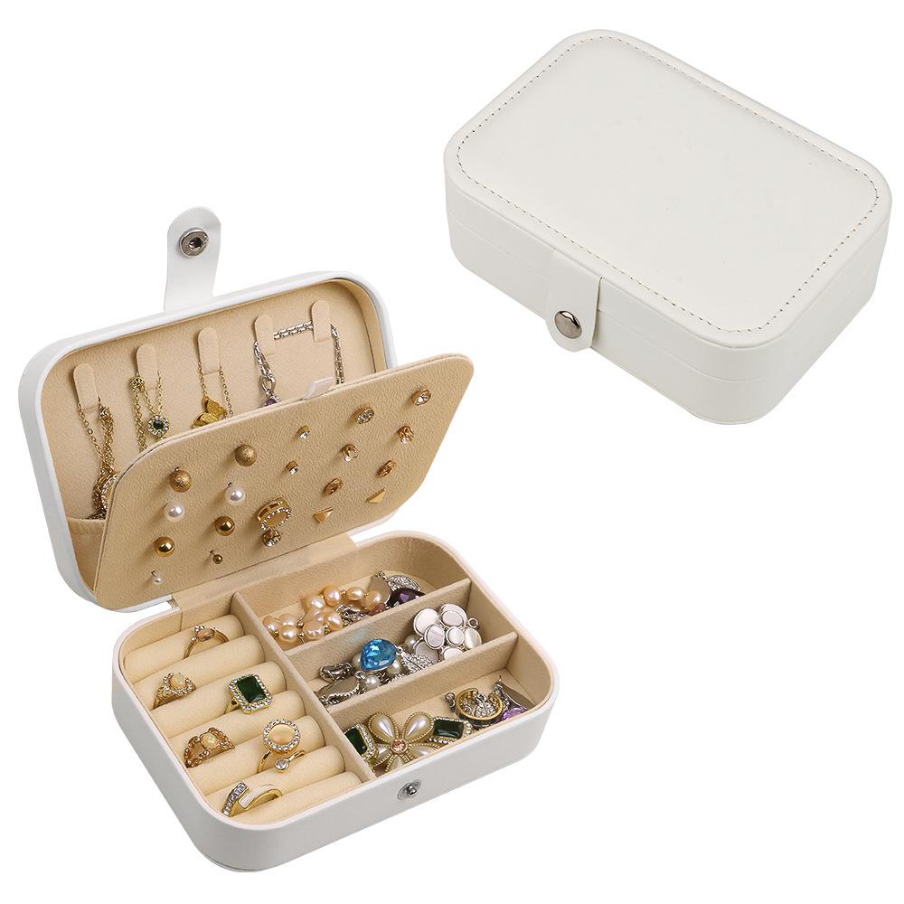 Elegante Schmuckschatulle aus Samt für Ohrringe & Halsketten - Tragbare Reiseaufbewahrungs- & Ausstellungsbox