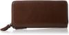 Nomadoi ALABAMA Men's Genuine Leather Wallet with Double Zipper, Durable and Authentic Design, NAMW2AT2 Chocolate