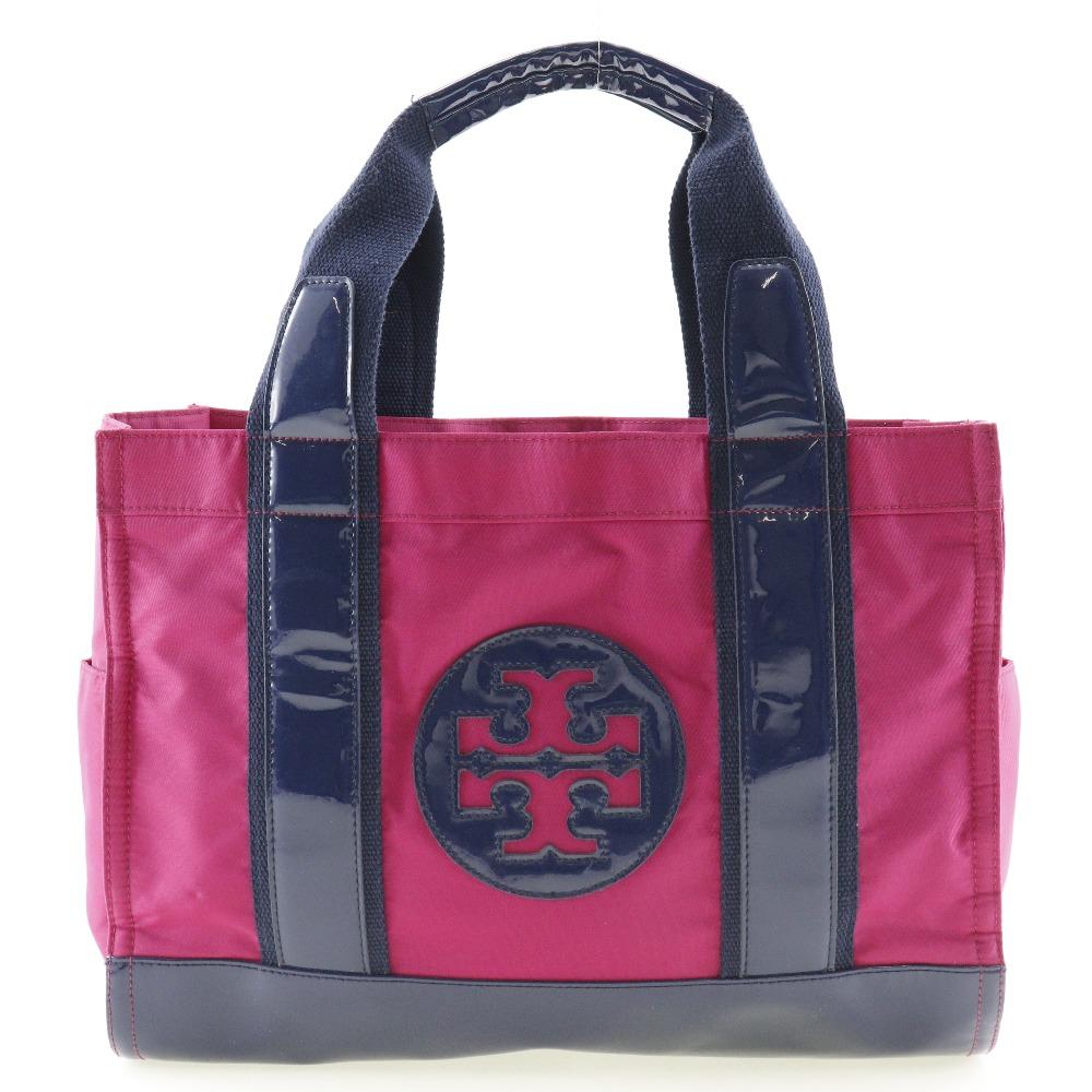 

Tory Burch Tote Bag Pink/Navy Nylon Women Used