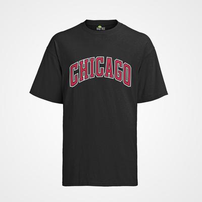 T-Shirt Bio Uomo Chicago Logo New York Città Americana Uomo CH Segno NY