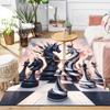 1pc King and Queen Pattern Area Rug, Anti Slip Non Shedding Stain Resistant Carpet