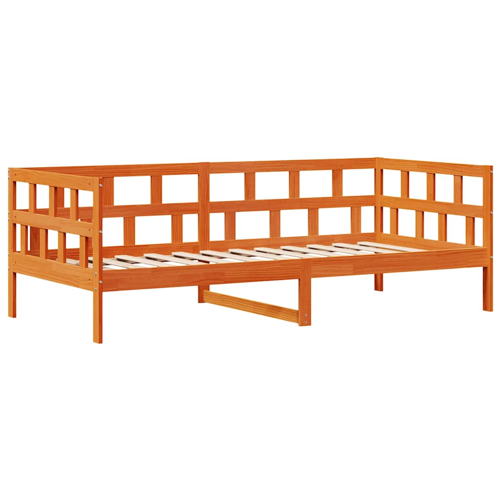 Daybed with Drawers Wax Brown 80 x 200 cm Solid Pine Wood