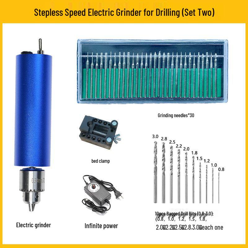 Compact Electric Handheld Grinder: Portable Plug-in Tool for Cutting, Wood Carving, Polishing, and Drilling.