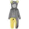 Baby Cute Animal Jumpsuit Hooded 3D Tail Long Sleeve Zip Up Cosplay Homewear