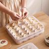 20/30 Grids Kitchen Storage Box Refrigerator Organizer Transparent Reusable Food Containers Tray With Lid For Dumpling Wonton