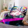Cyberpunk Neon Future Blanket Soft Throw Blanket For Home Bedroom Bed Sofa Travel Office Solid Christmas Blanket