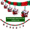 Christmas Banner Decoration Holiday Party Honeycomb Paper Pull Flower Pendant Santa Ceiling Arrangement Decoration Banner