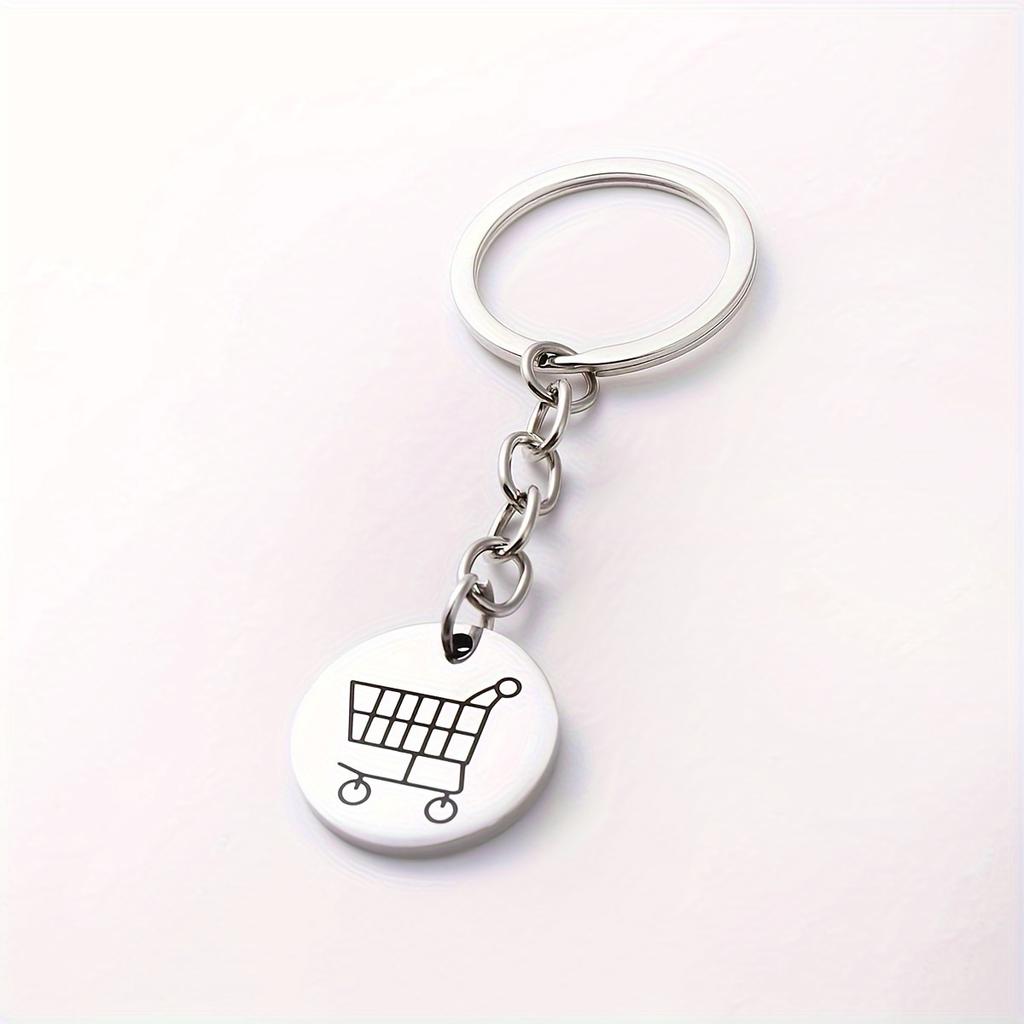 1pc/3pcs of Metal Token Shopping Cart Pendant, Shopping Cart Unlocking Key, Supermarket Shopping Cart Token, Practical Gift, Daily Decoration