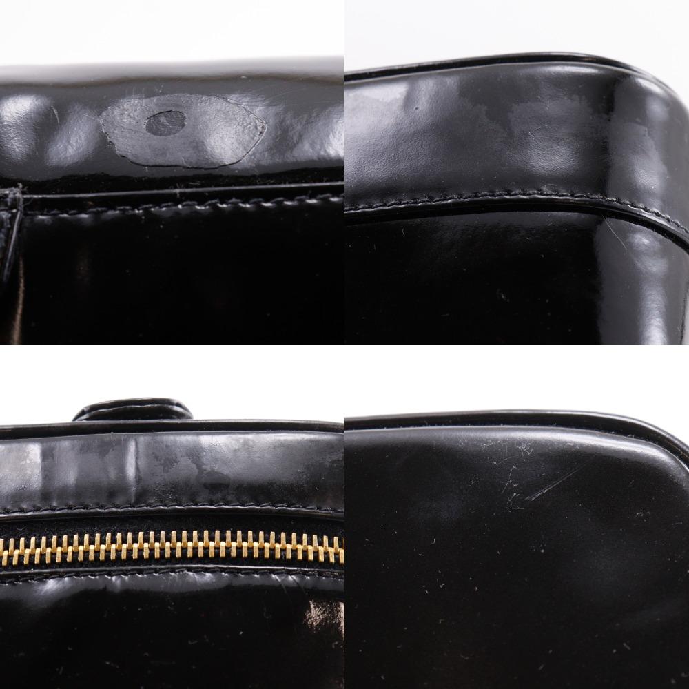 CHANEL COCO Mark Vanity A01998 Handbag Pouch black Patent leather Women Used