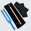 Gold 432HZ Aluminum Alloy Colored Tuning Fork with Triangle Shape.