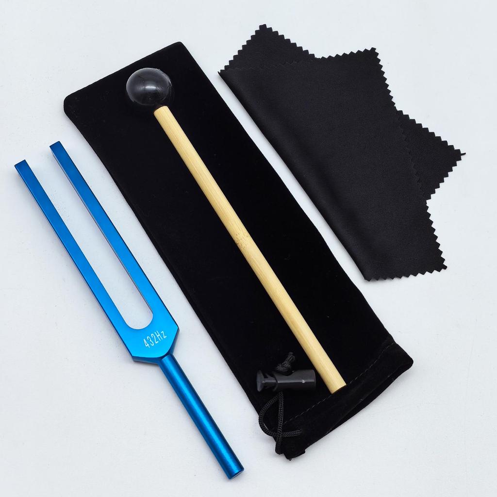 Gold 432HZ Aluminum Alloy Colored Tuning Fork with Triangle Shape.