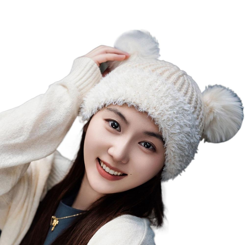 Wool Style Children's Hats Plush Warm Hat Fashionable Knitting Hat  Unisex
