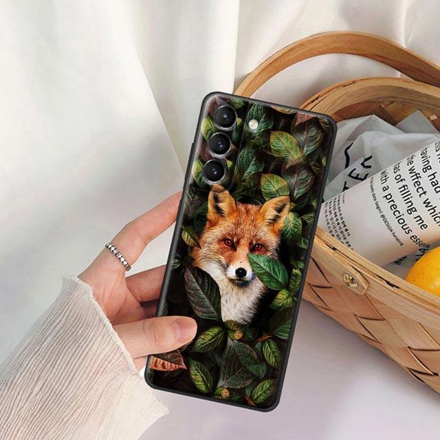 Roztomilý liščí zvířecí pouzdro na telefon pro Samsung Galaxy S24FE S23 5G S20 S21 FE S25 S22 Ultra S24 Plus Pouzdra Měkký TPU Silikonový kryt Lišky