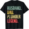 Funny Men Vintage Shirt Husband Dad Plumber Legend Retro Gift Unisex T-Shirt