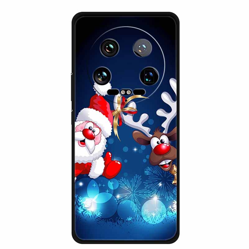 Christmas Phone Case For Xiaomi 14 Ultra Pro Case Soft Silicone Luxury Deer Cover for Xiaomi 13 Ultra Pro Back Coque Cases 14pro